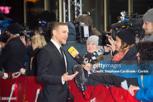 Actor Charlie Hunnam wearing Prada, attends the 'The Lost City of Z' premiere during the 67th Berlinale International Film Festival Berlin at Zoo...