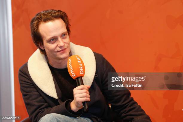German actor August Diehl during the 'Berlinale Open House Talk' With August Diehl - Audi At The 67th Berlinale International Film Festival on...