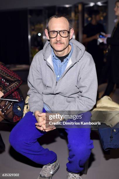 Photographer Terry Richardson attends the Brandon Maxwell collection during, New York Fashion Week: The Shows on February 14, 2017 in New York City.