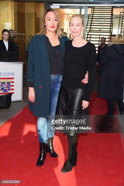 Alwara Hoefels and Feo Aladag attend the Hessian Reception 2017 during the 67th Berlinale International Film Festival Berlin on February 14, 2017 in...