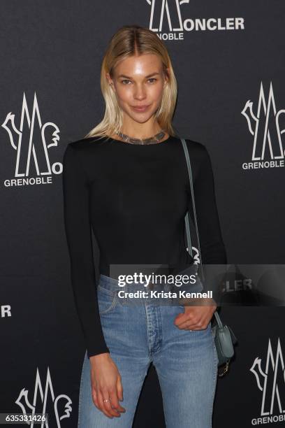 Britt Maren attends Moncler Grenoble runway show during New York Fashion Week at Hammerstein Ballroom on February 14, 2017 in New York City.
