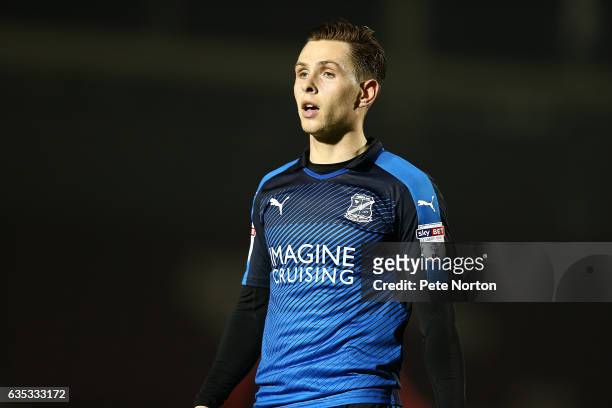 Charlie Colkett of Swindon Town in action during the Sky Bet League One match between Northampton Town and Swindon Town at Sixfields on February 14,...