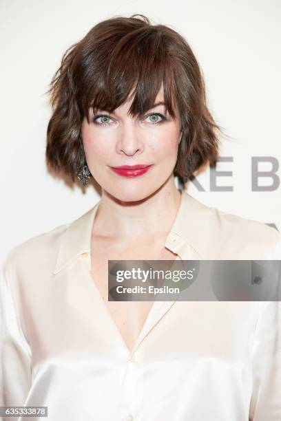 American actress Milla Jovovich attends at a special screening of the Resident Evil: The Final Chapter film, direted by her husband, English film...