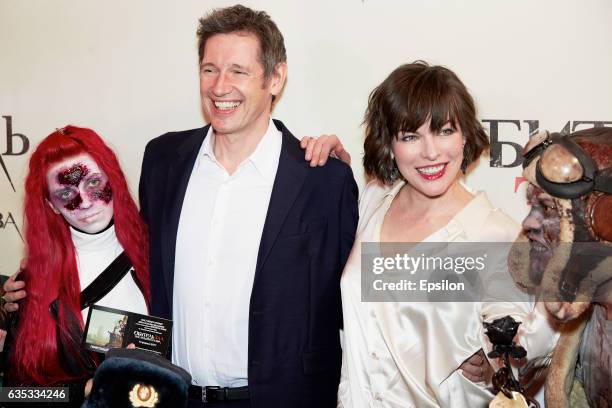 American actress Milla Jovovich and her husband, English film director Paul W. S. Anderson attend at a special screening of their Resident Evil: The...