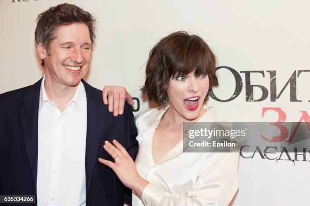 American actress Milla Jovovich and her husband, English film director Paul W. S. Anderson attend at a special screening of their Resident Evil: The...