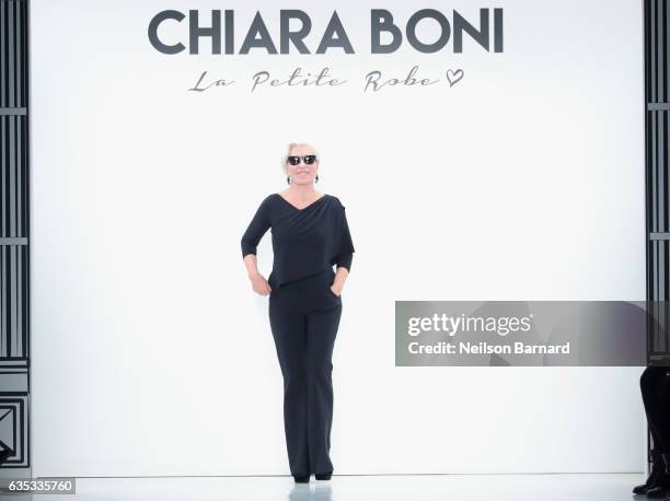 Designer Chiara Boni walks the runway during the Chiara Boni La Petite Robe collection during, New York Fashion Week: The Shows at Gallery 3,...