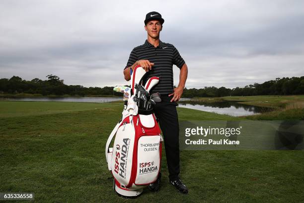 Thorbjorn Olesen of Denmark poses during previews ahead of the World Super 6 at Lake Karrinyup Country Club on February 15, 2017 in Perth, Australia.