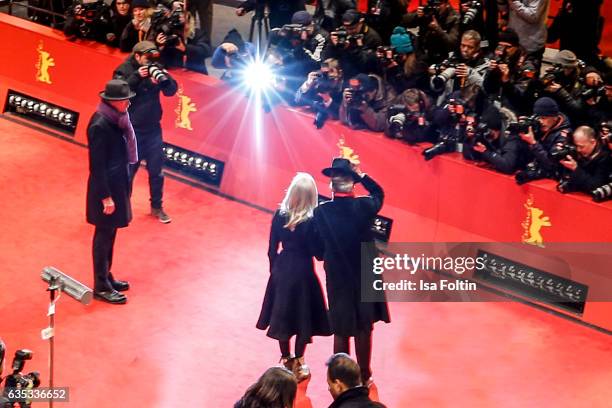 British director Sally Potter and Dieter Kosslick during the 'The Party' premiere during the 67th Berlinale International Film Festival Berlin at...