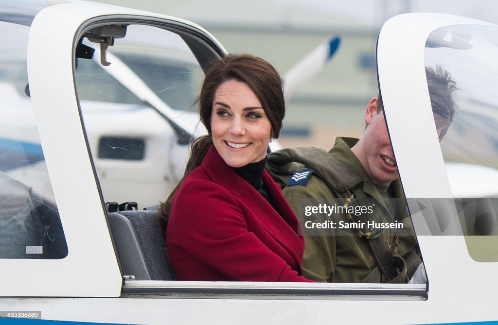 The Duchess Of Cambridge Visits The RAF Air Cadets At RAF Wittering