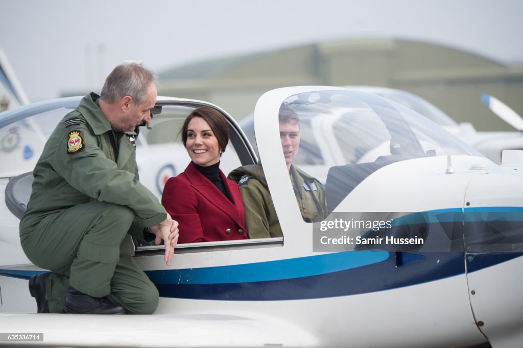 The Duchess Of Cambridge Visits The RAF Air Cadets At RAF Wittering