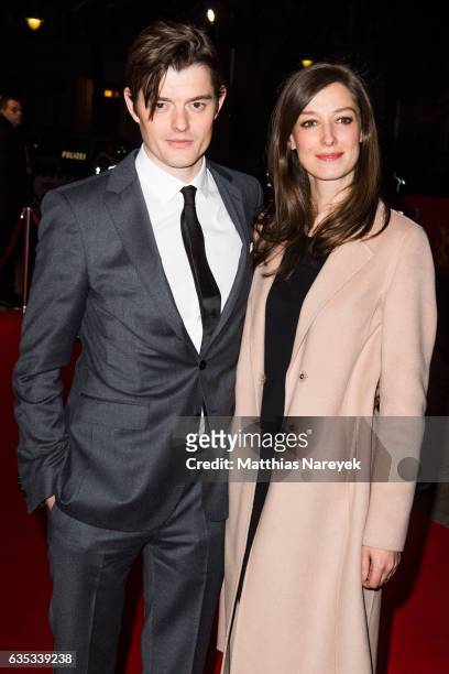 Sam Riley and Alexandra Maria Lara attend the 'SS-GB' premiere during the 67th Berlinale International Film Festival Berlin at Haus der Berliner...