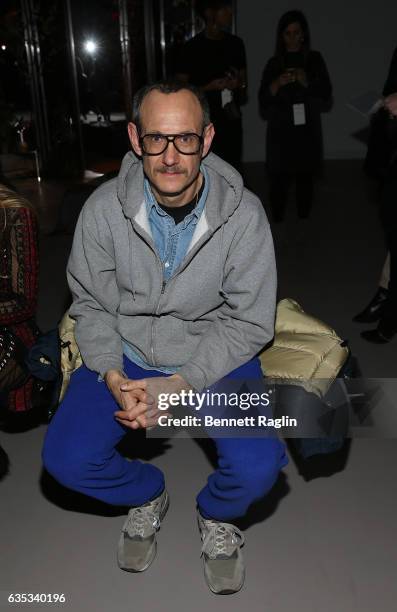 Photographer Terry Richardson attends the Brandon Maxwell Fashion Show during New York Fashion Week at 4 World Trade Center on February 14, 2017 in...