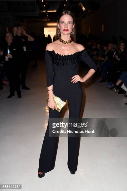 Model Alicia Rountree attends the Chiara Boni La Petite Robe collection during, New York Fashion Week: The Shows at Gallery 3, Skylight Clarkson Sq...