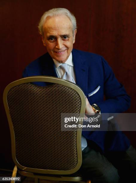 Jose Carreras poses just after a press conference at Shangri-La Hotel on February 15, 2017 in Sydney, Australia.