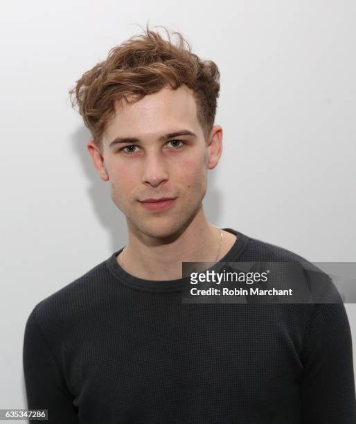 Tommy Dorfman attends Carmen Marc Valvo during New York Fashion Week on February 14, 2017 in New York City.