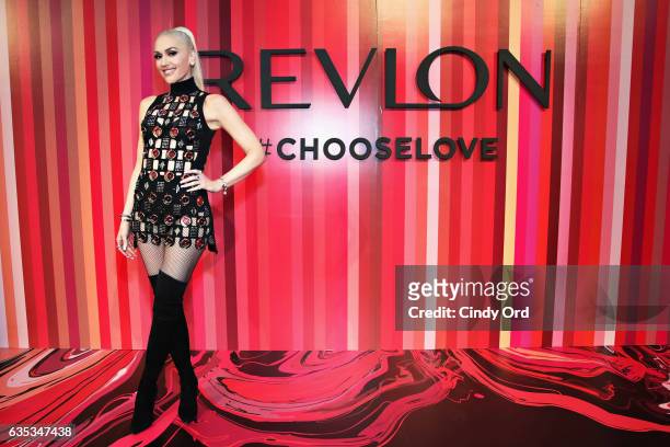 Revlon Global Brand Ambassador Gwen Stefani hosts the Choose Love Valentine's Day Event at Tribeca Rooftop on February 14, 2017 in New York City.