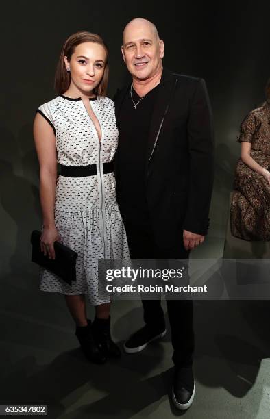 Cailee Rae and Carmen Marc Valvo attend Carmen Marc Valvo during New York Fashion Week on February 14, 2017 in New York City.