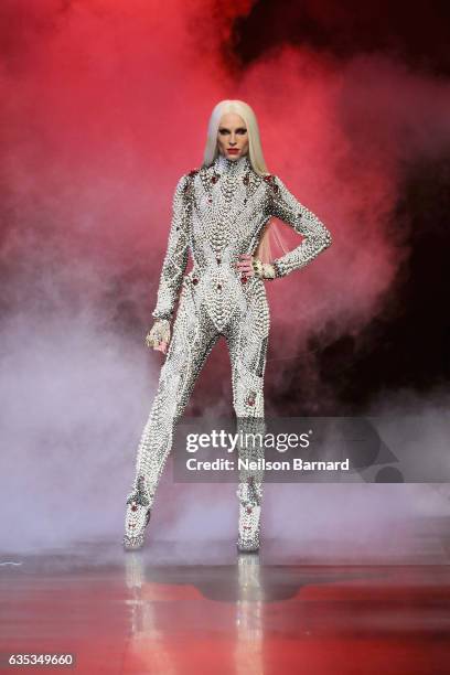 Designer Phillipe Blond walks the runway for the The Blonds collection during, New York Fashion Week: The Shows at Gallery 1, Skylight Clarkson Sq on...