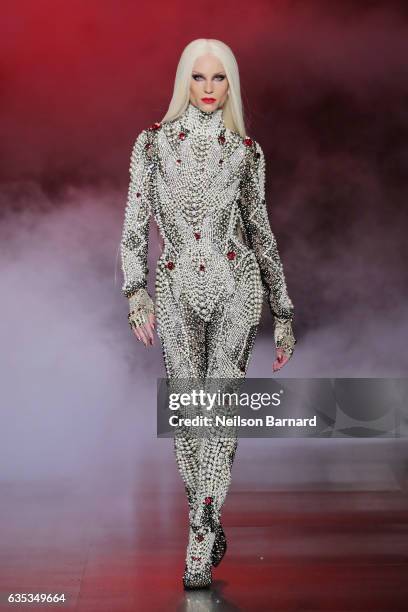 Designer Phillipe Blond walks the runway for the The Blonds collection during, New York Fashion Week: The Shows at Gallery 1, Skylight Clarkson Sq on...