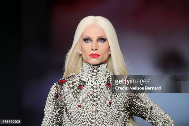 Designer Phillipe Blond walks the runway for the The Blonds collection during, New York Fashion Week: The Shows at Gallery 1, Skylight Clarkson Sq on...