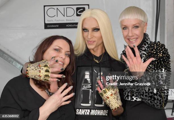 Designer Phillipe Blond and CND Co-founder Jan Arnold pose at the CND For The Blonds Fall/Winter 2017 at Skylight at Clarkson Sq on February 14, 2017...