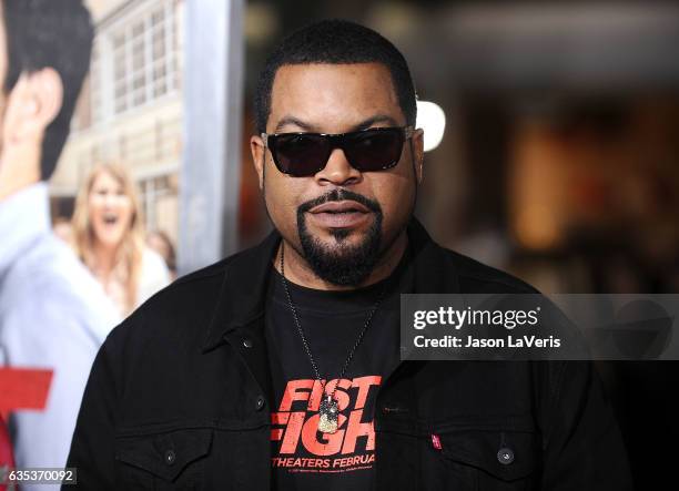 Actor/rapper Ice Cube attends the premiere of "Fist Fight" at Regency Village Theatre on February 13, 2017 in Westwood, California.