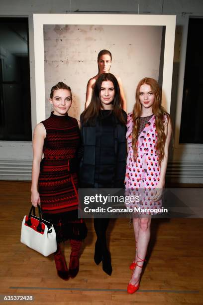 Larsen Thompson and Camren Bicondova attended the Zac Posen Presentation during New York Fashion Week: at 13-17 Laight Street on February 14, 2017 in...
