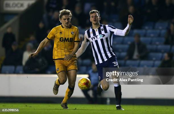 Harry Smith of Millwall and Nathan Smith of Port Vale in action during the Sky Bet League One match between Millwall and Port Vale at The Den on...