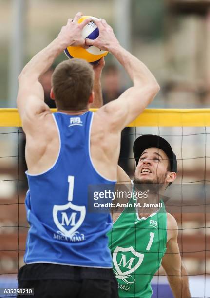 Meszlenyi Tamas of Hungria in action during FIVB Kish Island Open - Day 1 on February 15, 2017 in Kish Island, Iran.