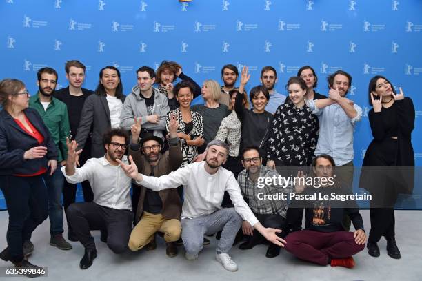 Berlinale Shorts directors attend the Berlinale Shorts directors photo call during the 67th Berlinale International Film Festival Berlin at Grand...