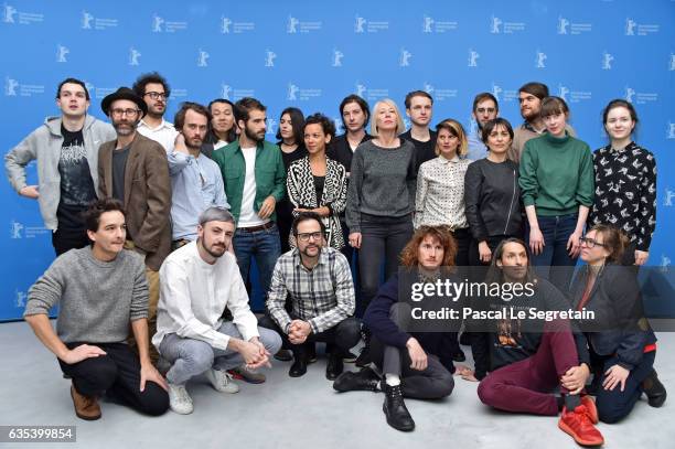 Berlinale Shorts directors attend the Berlinale Shorts directors photo call during the 67th Berlinale International Film Festival Berlin at Grand...