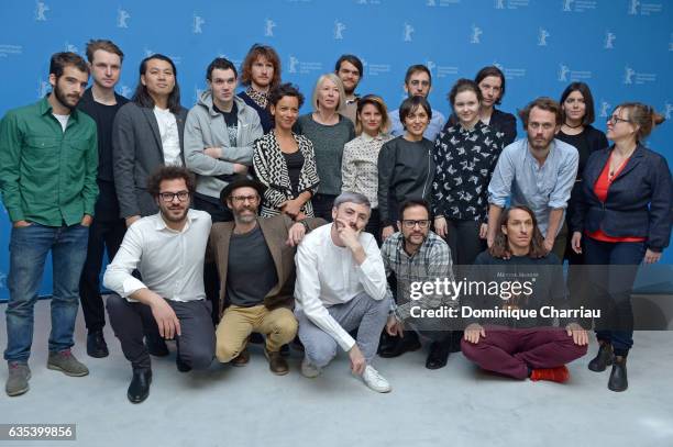 Berlinale Shorts directors attend the Berlinale Shorts directors photo call during the 67th Berlinale International Film Festival Berlin at Grand...