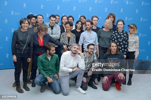 Berlinale Shorts directors attend the Berlinale Shorts directors photo call during the 67th Berlinale International Film Festival Berlin at Grand...