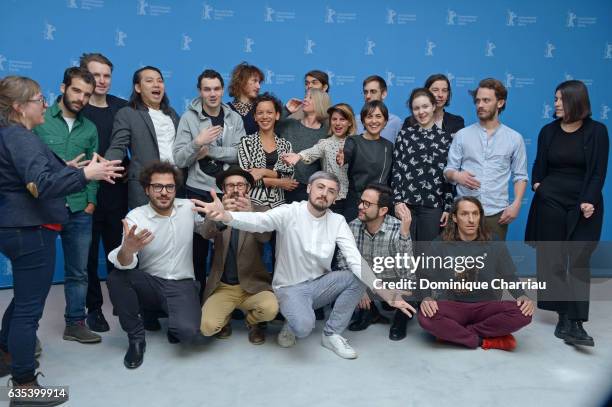 Berlinale Shorts directors attend the Berlinale Shorts directors photo call during the 67th Berlinale International Film Festival Berlin at Grand...