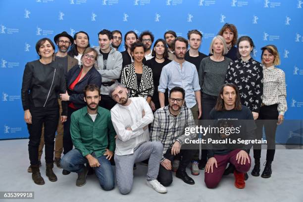 Berlinale Shorts directors attend the Berlinale Shorts directors photo call during the 67th Berlinale International Film Festival Berlin at Grand...