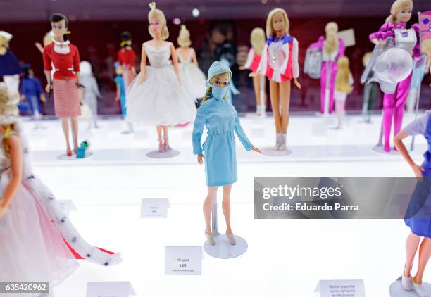 Surgeon barbie doll is seen on display at the exhibition 'Barbie, mas alla de la muñeca' at Fundacion Canal on February 15, 2017 in Madrid, Spain.