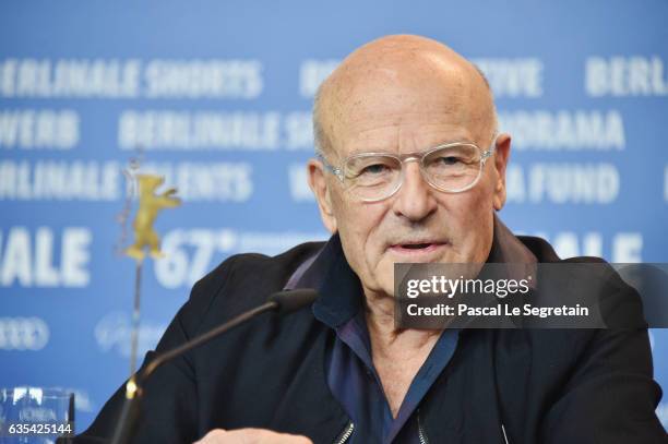 Producer, director and screenwriter Volker Schloendorff attends the 'Return to Montauk' press conference during the 67th Berlinale International Film...