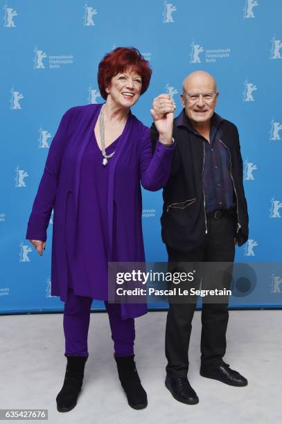 Producer Regina Ziegler and producer/director and screenwriter Volker Schloendorff attend the 'Return to Montauk' photo call during the 67th...