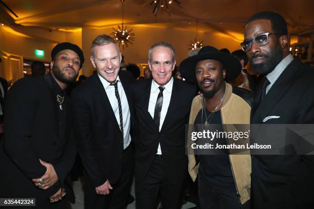 ByStorm/RCA recording artist Ro James, CEO of RCA Records Peter Edge, COO of RCA Records Tom Corson, RCA recording artist Anthony Hamilton, and CEO...