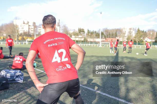 Detail view during the Official Tryouts of FC Miami City on February 15, 2017 in Epinay-sur-Seine, France.