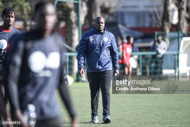 Samuel Ipoua during the Official Tryouts of FC Miami City on February 15, 2017 in Epinay-sur-Seine, France.
