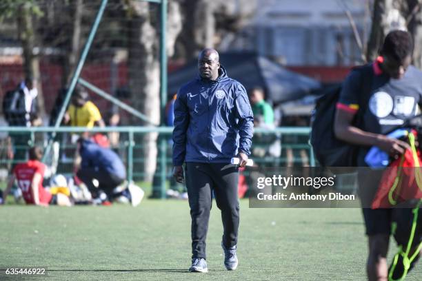 Samuel Ipoua during the Official Tryouts of FC Miami City on February 15, 2017 in Epinay-sur-Seine, France.