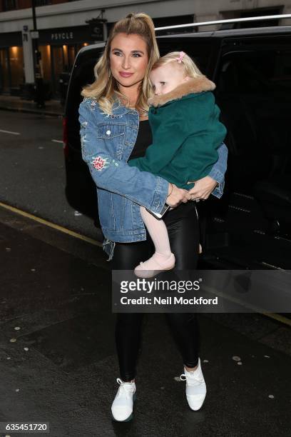 Billie Faiers and her daughter Nelly attends the Disney on Ice : The Mouse Bounce - Launch Party on February 15, 2017 in London, England.