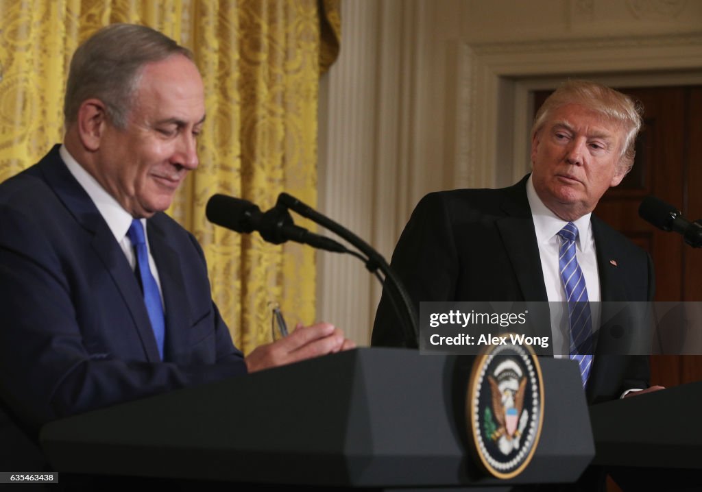 Donald Trump Holds Joint Press Conference With Israeli PM Netanyahu