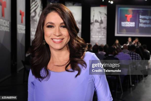 Immigration Town Hall" -- Pictured: Dunia Elvir, Telemundo KVEA Anchor, at Universal Studios Hollywood, February 12, 2017 --