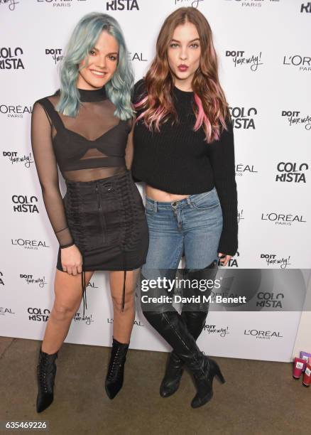 Factor 2016 winner Louisa Johnson and Barbara Palvin pose together as Louisa is announced as the face of L'Oreal Paris' new hair colour brand...