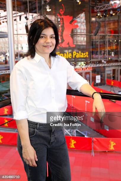 German actress Jasmin Tabatabai during the 'Berlinale Open House Talk' during Audi At The 67th Berlinale International Film Festival on February 15,...