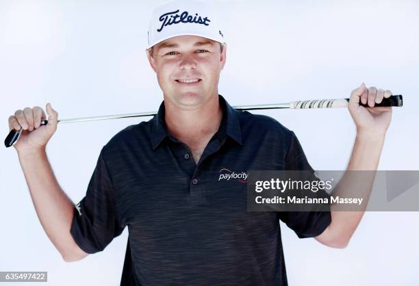 Patton Kizzire poses for a portrait ahead of the Genesis Open at The Riviera Country Club on February 14, 2017 in Pacific Palisades, California.