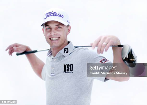 Blayne Barber poses for a portrait ahead of the Genesis Open at The Riviera Country Club on February 14, 2017 in Pacific Palisades, California.