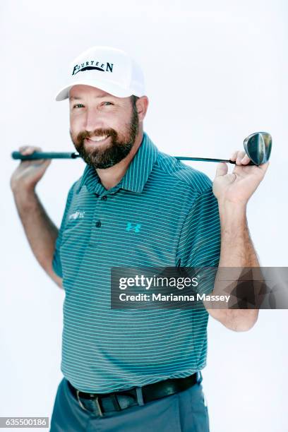 Chad Collins poses for a portrait ahead of the Genesis Open at The Riviera Country Club on February 14, 2017 in Pacific Palisades, California.
